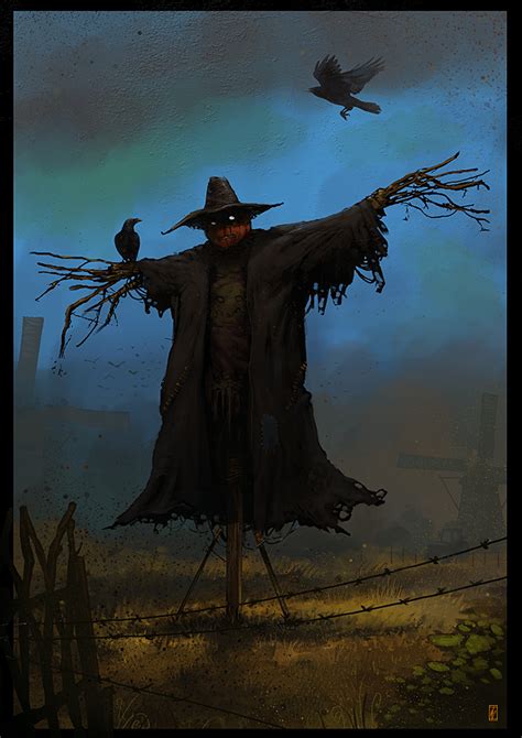 Soaring witch scarecrow